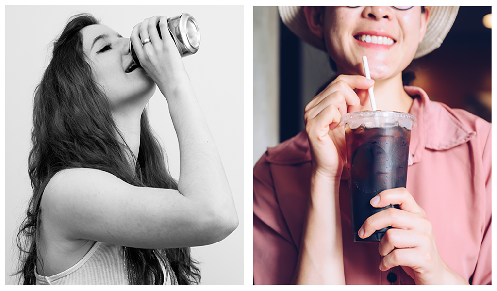 cold brew coffee over canned soda