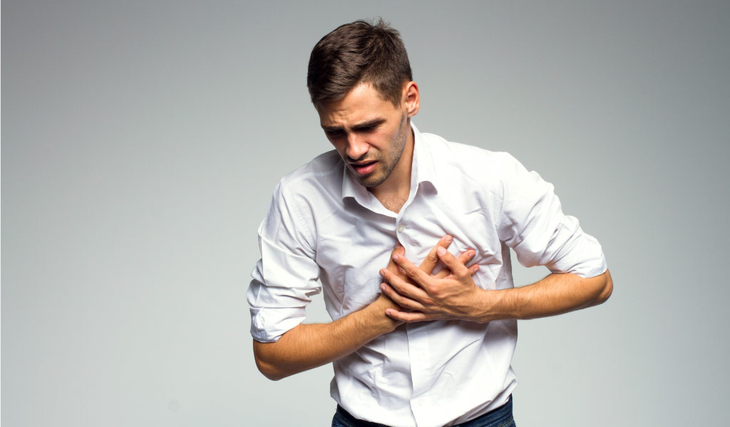 Chest pain is one of the symptoms of coronary artery disease