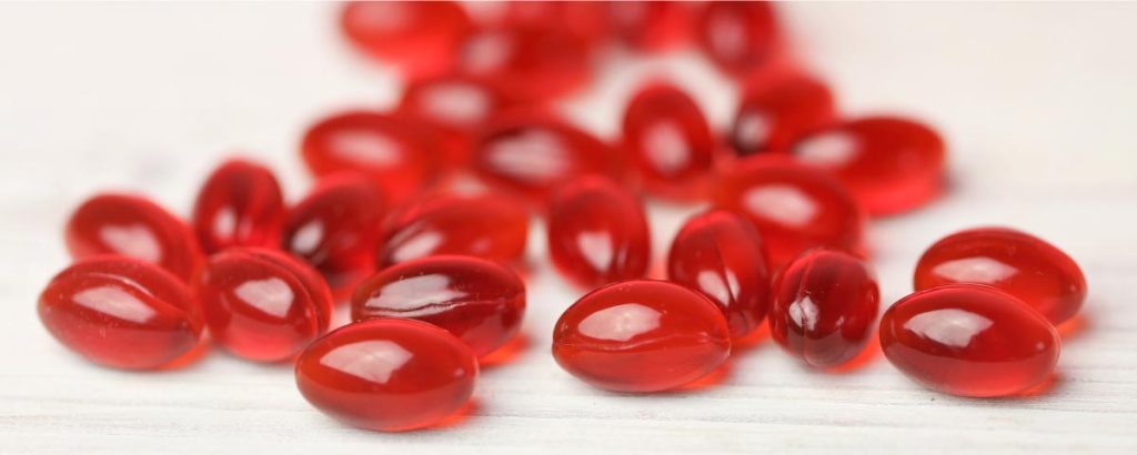 Krill oil capsules